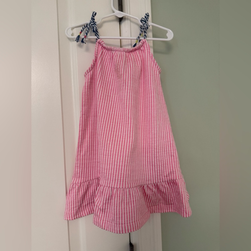 Vince Camuto Pink and White Striped Kids Dress